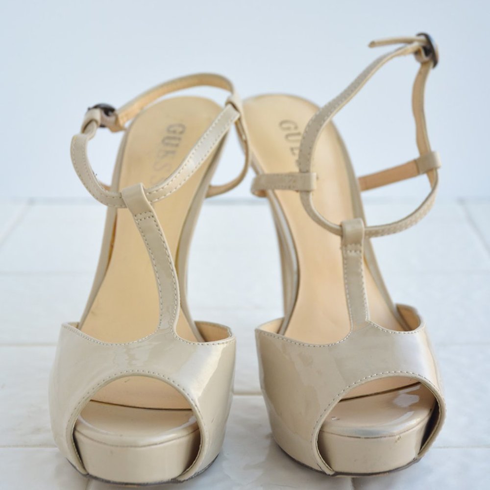 Guess ivory Mary Jane slingback pump
